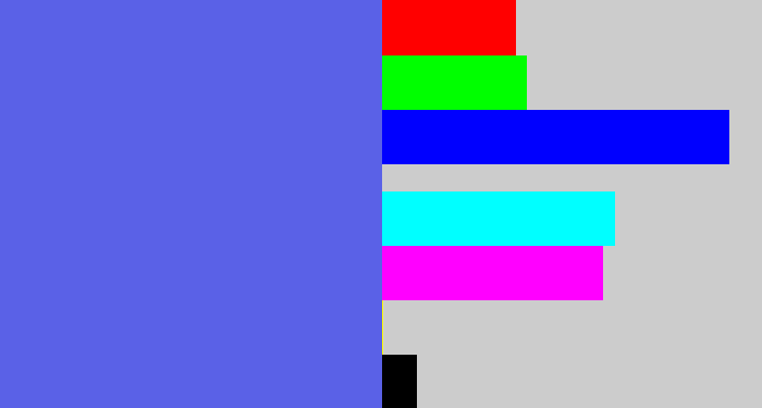 Hex color #5a61e7 - warm blue