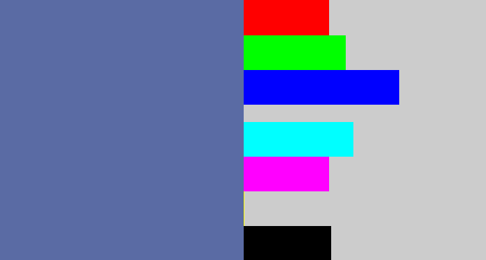 Hex color #5a6ba4 - slate blue