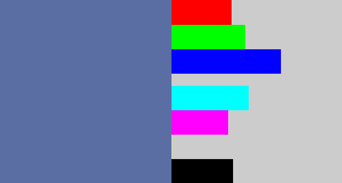 Hex color #5a6ea4 - slate blue