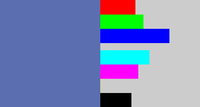 Hex color #5a6eb0 - off blue