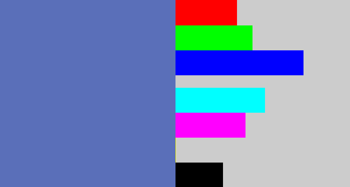Hex color #5a6fb9 - off blue