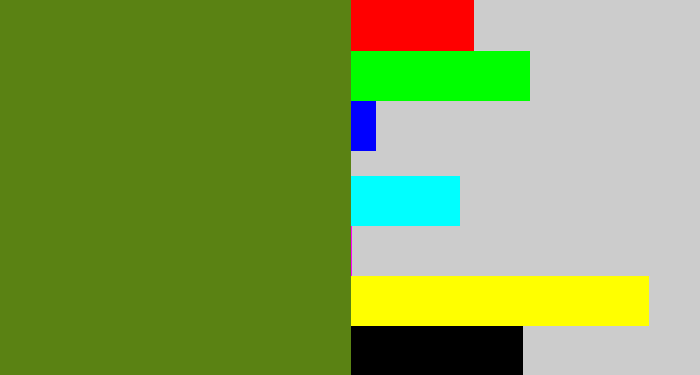 Hex color #5a8213 - sap green