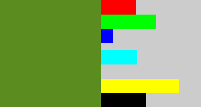 Hex color #5a8c1f - sap green