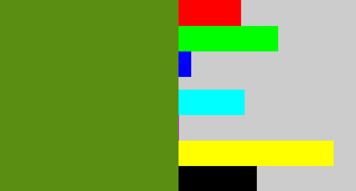 Hex color #5a8e13 - sap green