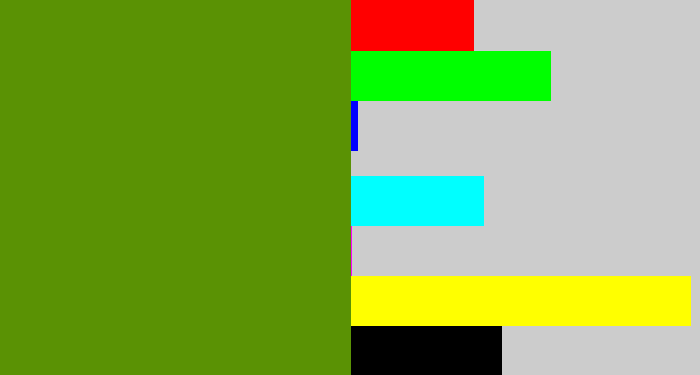 Hex color #5a9204 - sap green