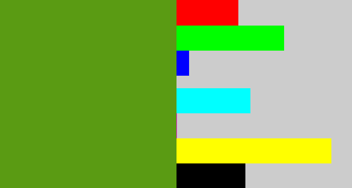 Hex color #5a9b13 - sap green