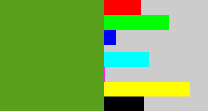 Hex color #5a9f1c - sap green