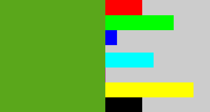Hex color #5aa71b - grass