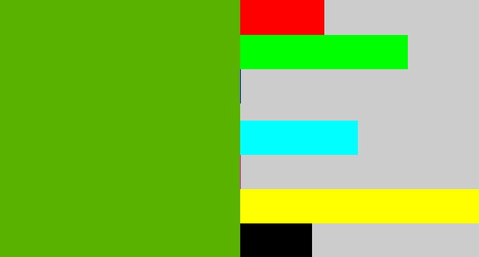 Hex color #5ab200 - kermit green