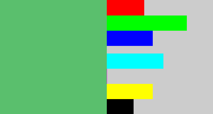 Hex color #5abf6d - boring green