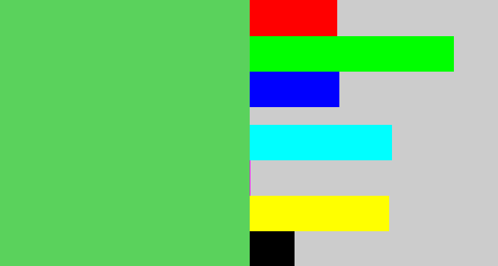 Hex color #5ad25c - lightish green