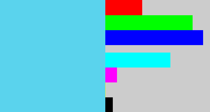 Hex color #5ad3ed - lightblue