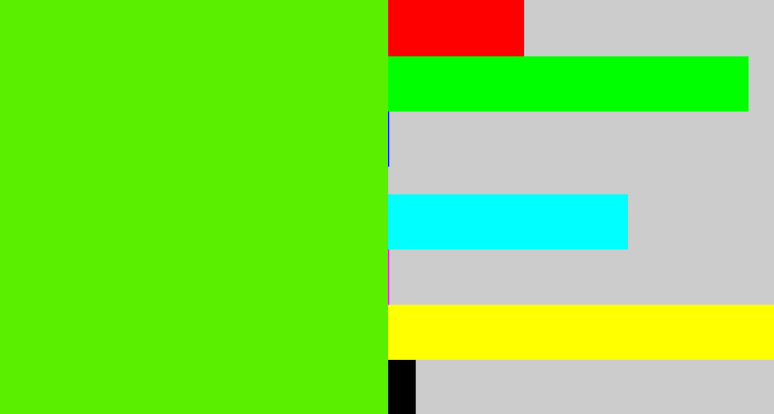 Hex color #5aee01 - bright lime green