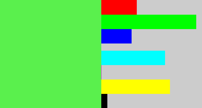 Hex color #5af04d - light neon green