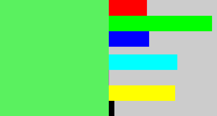 Hex color #5af15f - light bright green