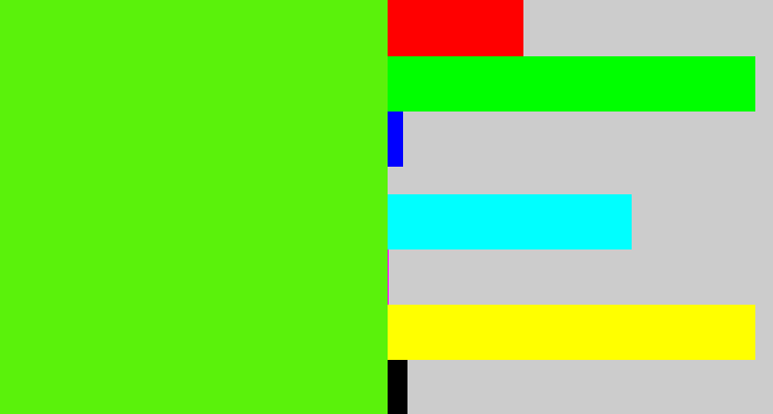 Hex color #5af20b - bright lime green