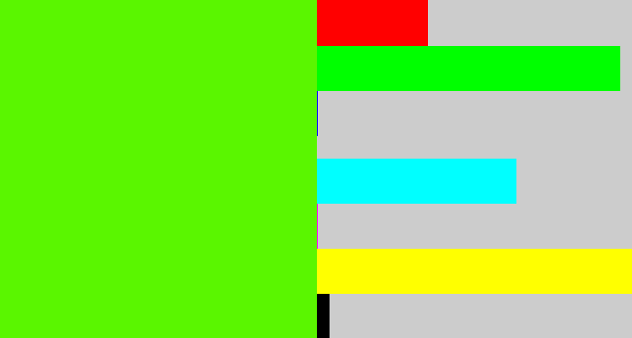 Hex color #5af600 - bright lime green