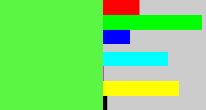 Hex color #5af643 - light neon green
