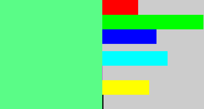 Hex color #5afc87 - sea green