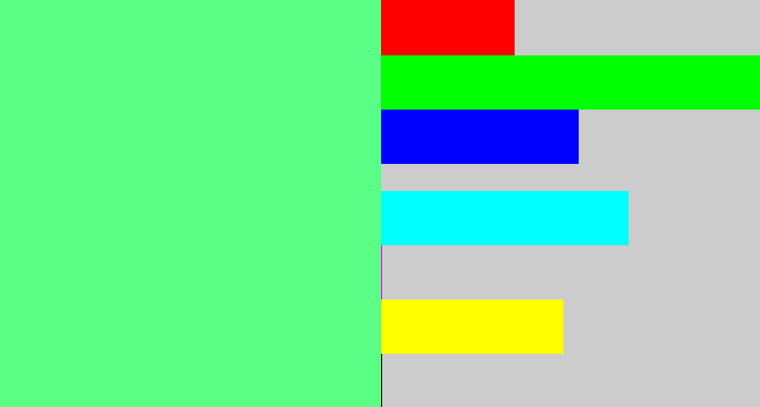 Hex color #5afe84 - lightgreen