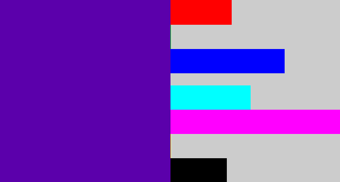 Hex color #5b00ab - violet blue