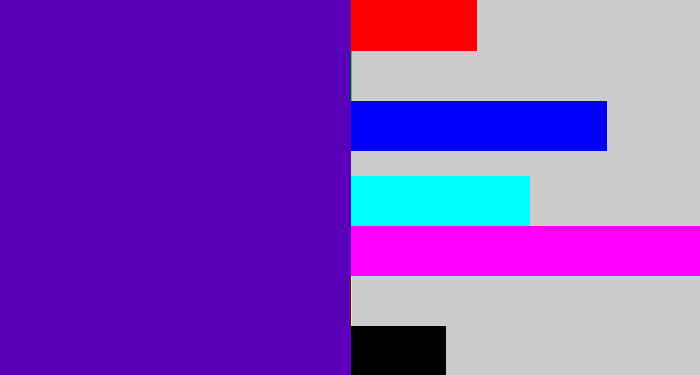 Hex color #5b00b9 - violet blue
