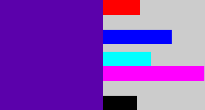 Hex color #5b01ab - violet blue
