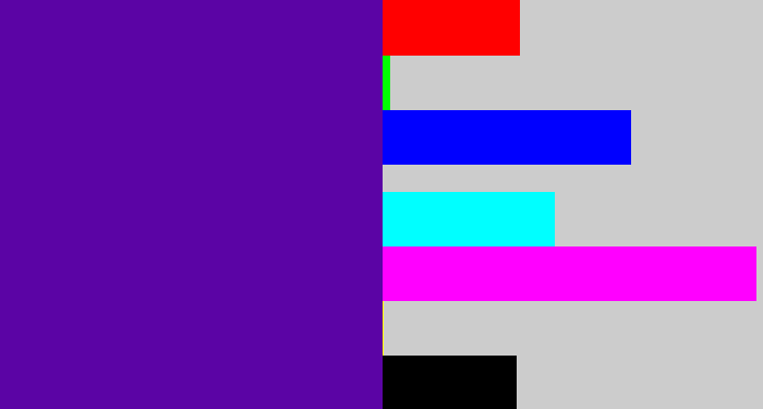 Hex color #5b04a5 - violet blue