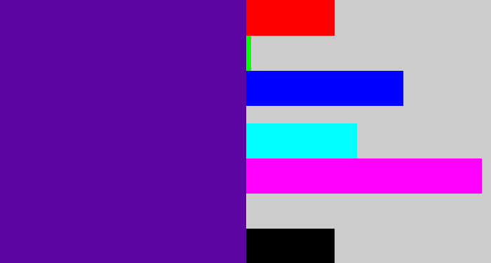Hex color #5b06a4 - violet blue