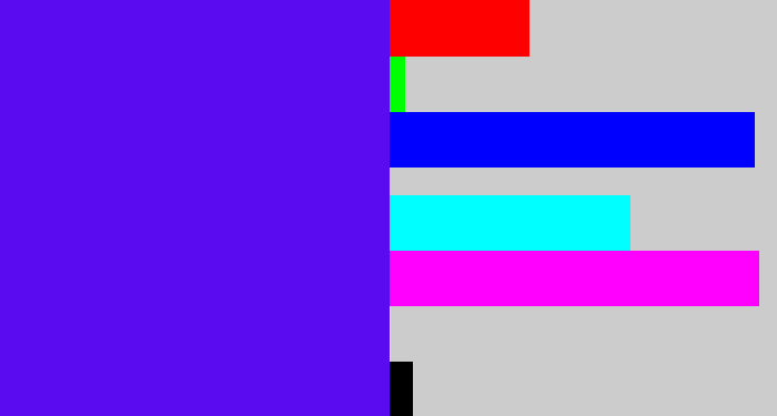 Hex color #5b0bf0 - blue/purple