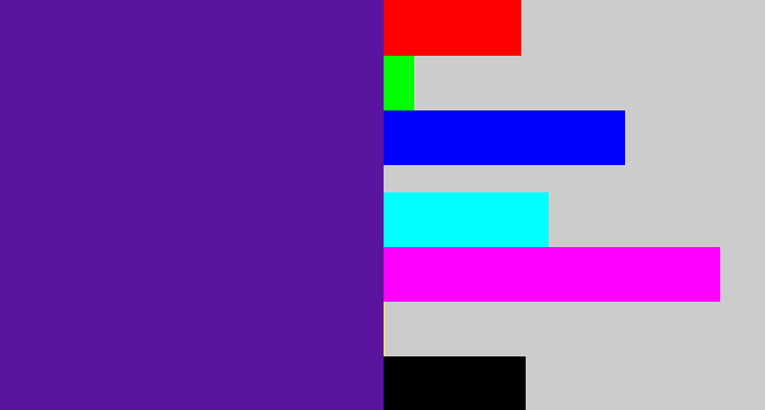 Hex color #5b14a0 - purple