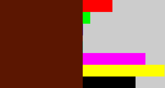 Hex color #5b1601 - reddy brown
