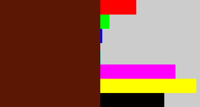 Hex color #5b1704 - reddy brown