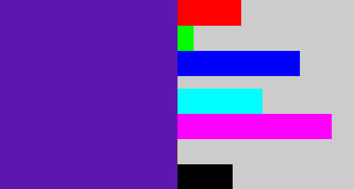 Hex color #5b17b0 - violet blue