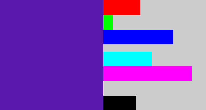 Hex color #5b18ad - violet blue