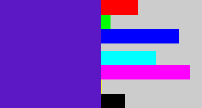 Hex color #5b18c4 - purple/blue