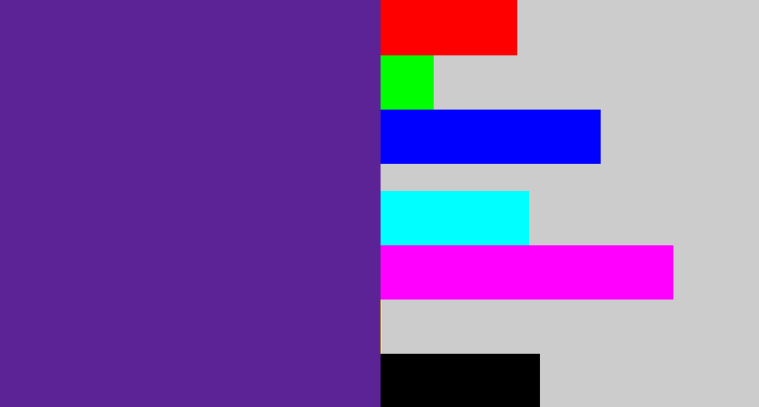 Hex color #5b2395 - purple