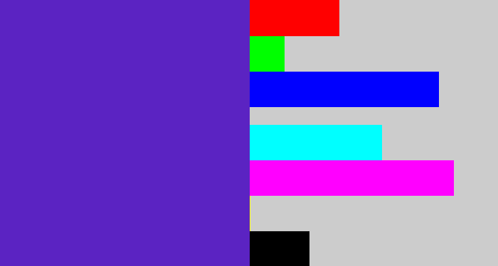 Hex color #5b23c2 - blue purple