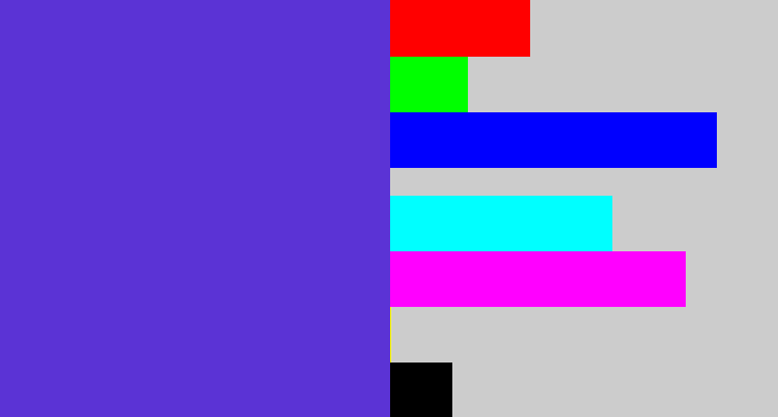 Hex color #5b33d5 - blurple