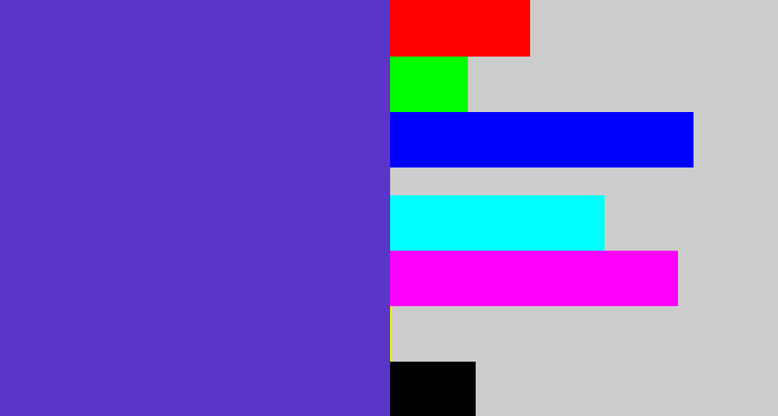 Hex color #5b34c8 - blurple