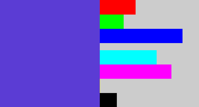 Hex color #5b3cd4 - blurple