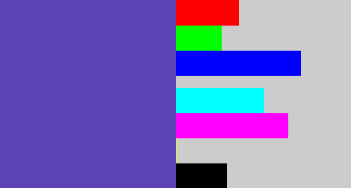 Hex color #5b42b5 - bluey purple