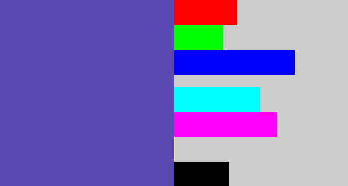 Hex color #5b48b1 - bluey purple