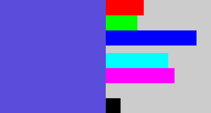 Hex color #5b4cdc - warm blue