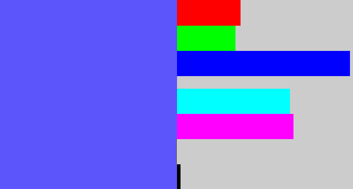 Hex color #5b55fb - purpleish blue