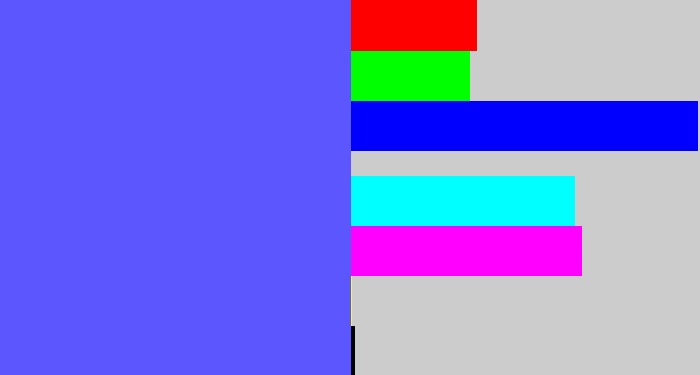 Hex color #5b56fd - purpleish blue