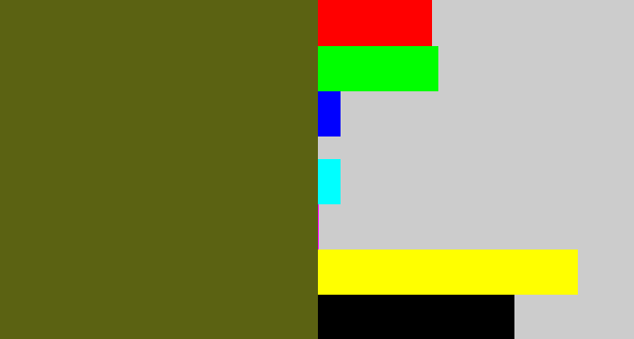 Hex color #5b6212 - greenish brown
