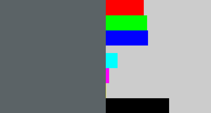 Hex color #5b6366 - slate grey