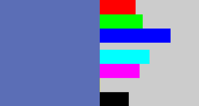 Hex color #5b6eb6 - off blue