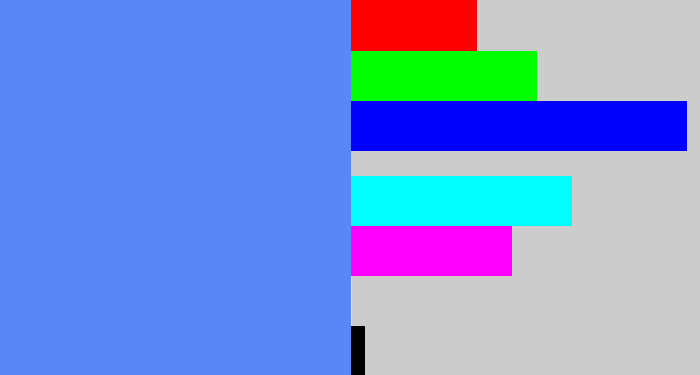 Hex color #5b86f6 - soft blue